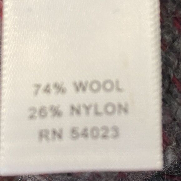 Banana Republic Wool Long Sleeves Purple Sweater Men’s Tweed V-Neck TALL Large - Picture 9 of 10
